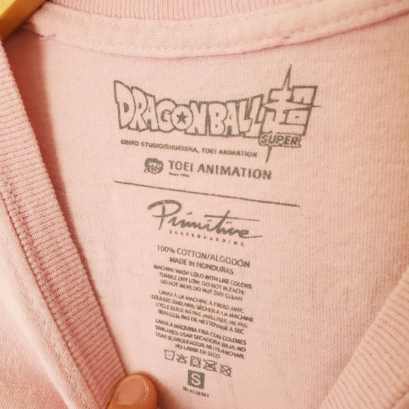 Primitive x Dragon Ball Super Goku Black Rose Pink T-Shirt (Small) - Picture 5 of 7